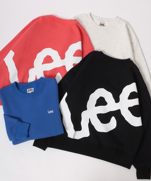 Lee(リー)の「Lee/リー 裏起毛 ビックロゴ バックプリント クルーネックスウェットトレーナー(スウェット・キッズ・ライトグレー/ピンク/ブラック/ブルー・130cm/150cm/140cm)」の8枚目の写真