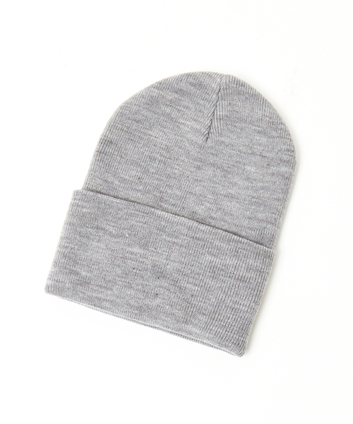 ABAHOUSE（アバハウス）の「＜BASIQUENTI＞【丸洗いOK】ユニセックス シンプル ワイドロール プレーンワッチ ニットワッチ/ニットキャップ（ニットキャップ/ビーニー・メンズ・グリーン系その他/ブラック/マスタード/ダークネイビー/オフホワイト/ブラウン/ブラウン系その他/グレー系その他・フリー）」の3枚目の写真