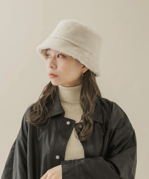 SMELLY（スメリー）の「ファーバケットハット（ハット・レディース・アイボリー/ブラック・-）」の11枚目の写真