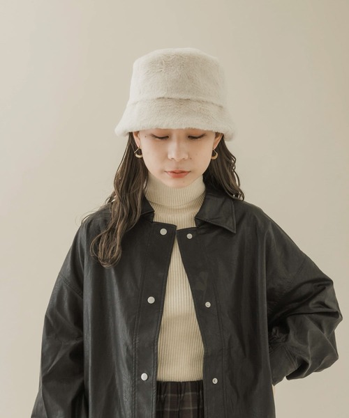 SMELLY（スメリー）の「ファーバケットハット（ハット・レディース・アイボリー/ブラック・-）」の12枚目の写真