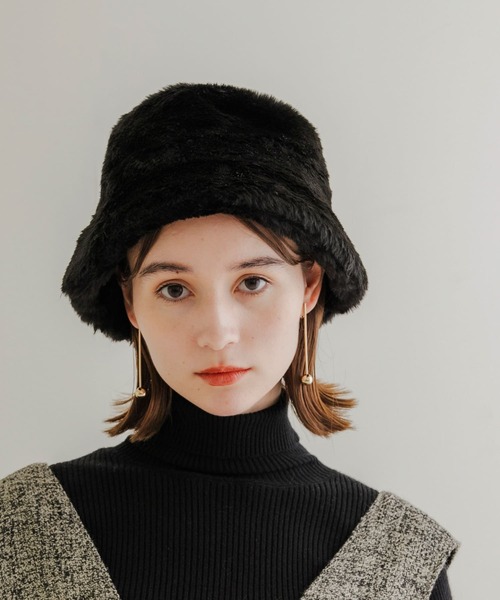 SMELLY（スメリー）の「ファーバケットハット（ハット・レディース・アイボリー/ブラック・-）」の13枚目の写真