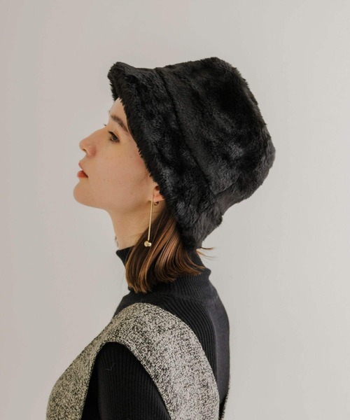 SMELLY（スメリー）の「ファーバケットハット（ハット・レディース・アイボリー/ブラック・-）」の16枚目の写真