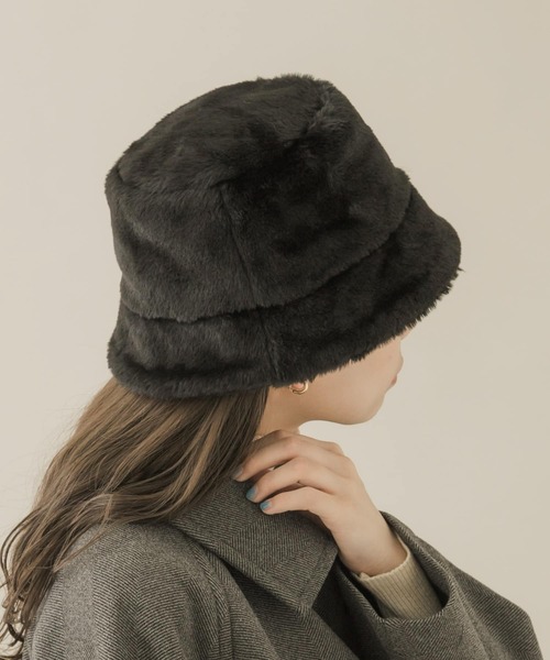 SMELLY（スメリー）の「ファーバケットハット（ハット・レディース・アイボリー/ブラック・-）」の20枚目の写真