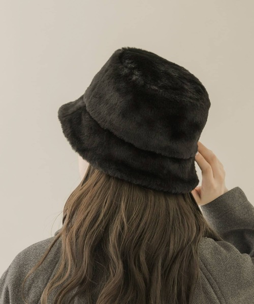 SMELLY（スメリー）の「ファーバケットハット（ハット・レディース・アイボリー/ブラック・-）」の21枚目の写真