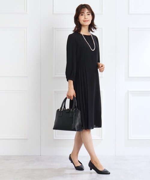 Reflect(リフレクト)の「◆【春SALE/フォーマル/入卒/ママスーツ/洗える】プリーツシフォンワンピース(ワンピース・レディース・ブルー系その他/ブラック・07/09/05/17/13/11/15 )」の13枚目の写真
