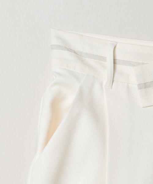 JEANASIS(ジーナシス)の「マーベルトタックワイドパンツ/987977(スラックス・レディース・オフホワイト/チャコールグレー/ベージュ・SMALL/MEDIUM)」の7枚目の写真