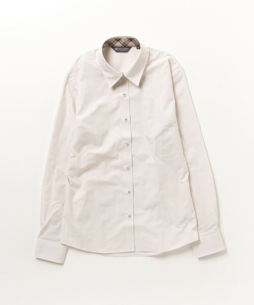 TOKYO SHIRTS（トウキョウシャツ）の「形態安定ノーアイロン レギュラー 長袖ビジネスワイシャツ（ビジネスシャツ・レディース・ベージュ・M/S/LL/XL/L）」の4枚目の写真