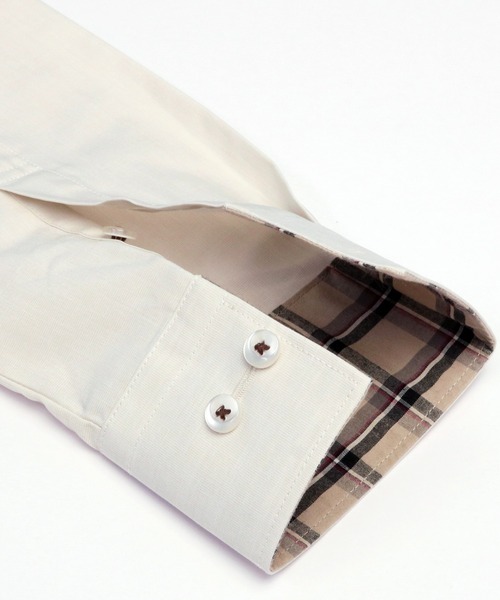 TOKYO SHIRTS（トウキョウシャツ）の「形態安定ノーアイロン レギュラー 長袖ビジネスワイシャツ（ビジネスシャツ・レディース・ベージュ・M/S/LL/XL/L）」の2枚目の写真