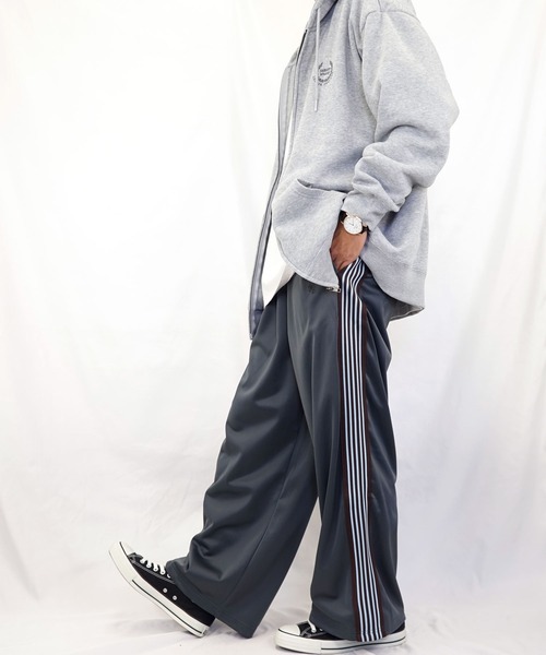 mimonal（ミモナル）の「レトロジャージ サイドライントラックパンツ