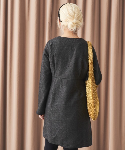 MERLOT(メルロー)の「ヘリンボーンミニワンピース(ワンピース・レディース・ベージュ/グレー・FREE)」の17枚目の写真