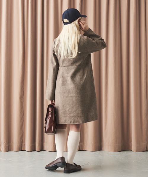 MERLOT(メルロー)の「ヘリンボーンミニワンピース(ワンピース・レディース・ベージュ/グレー・FREE)」の21枚目の写真