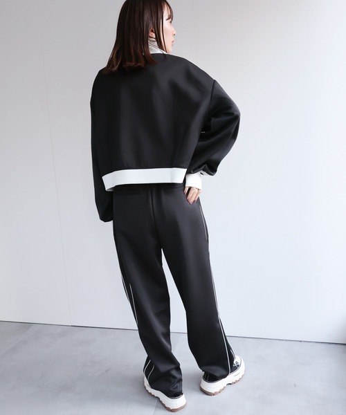 LAC-VERT（ラック・ヴェール）の「【セットアップ対応】配色トラックジャージ/パンツ（その他パンツ・レディース・ブラック/ピンク/ベージュ・FREE）」の10枚目の写真