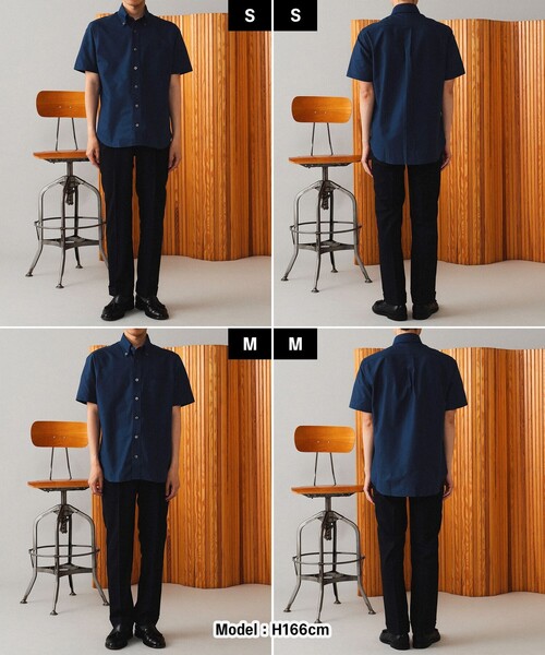 BEAMS F（ビームスエフ）の「BEAMS F / COOLMAX (R) カラミ ボタンダウンシャツ（ビジネスシャツ・メンズ・ホワイト/ネイビー/サックスブルー・LARGE/MEDIUM/SMALL/X-LARGE）」の4枚目の写真