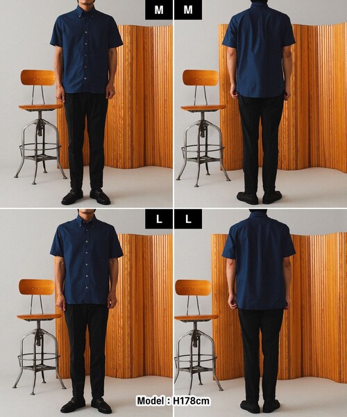 BEAMS F（ビームスエフ）の「BEAMS F / COOLMAX (R) カラミ ボタンダウンシャツ（ビジネスシャツ・メンズ・ホワイト/ネイビー/サックスブルー・LARGE/MEDIUM/SMALL/X-LARGE）」の5枚目の写真