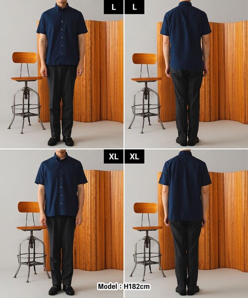 BEAMS F（ビームスエフ）の「BEAMS F / COOLMAX (R) カラミ ボタンダウンシャツ（ビジネスシャツ・メンズ・ホワイト/ネイビー/サックスブルー・LARGE/MEDIUM/SMALL/X-LARGE）」の6枚目の写真