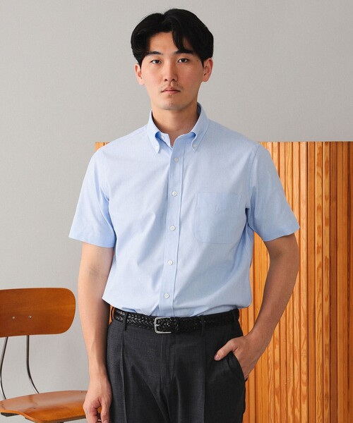 BEAMS F（ビームスエフ）の「BEAMS F / COOLMAX (R) カラミ ボタンダウンシャツ（ビジネスシャツ・メンズ・ホワイト/ネイビー/サックスブルー・LARGE/MEDIUM/SMALL/X-LARGE）」の15枚目の写真