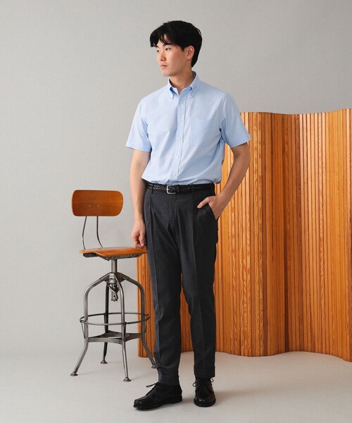 BEAMS F（ビームスエフ）の「BEAMS F / COOLMAX (R) カラミ ボタンダウンシャツ（ビジネスシャツ・メンズ・ホワイト/ネイビー/サックスブルー・LARGE/MEDIUM/SMALL/X-LARGE）」の17枚目の写真