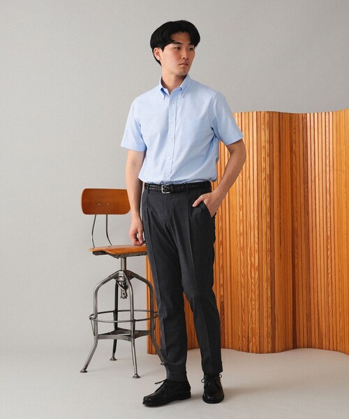 BEAMS F（ビームスエフ）の「BEAMS F / COOLMAX (R) カラミ ボタンダウンシャツ（ビジネスシャツ・メンズ・ホワイト/ネイビー/サックスブルー・LARGE/MEDIUM/SMALL/X-LARGE）」の18枚目の写真