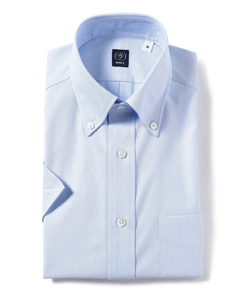 BEAMS F（ビームスエフ）の「BEAMS F / COOLMAX (R) カラミ ボタンダウンシャツ（ビジネスシャツ・メンズ・ホワイト/ネイビー/サックスブルー・LARGE/MEDIUM/SMALL/X-LARGE）」の21枚目の写真