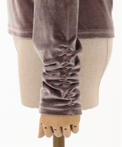 axes femme POETIQUE(アクシーズファムポエティック)の「チョーカーデザインベロアプル(Tシャツ/カットソー・レディース・モカ/ブラック/ピンク・MEDIUM)」の21枚目の写真