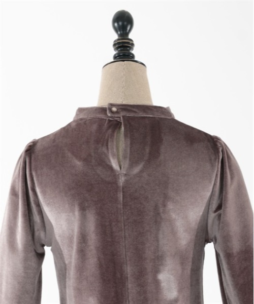 axes femme POETIQUE(アクシーズファムポエティック)の「チョーカーデザインベロアプル(Tシャツ/カットソー・レディース・モカ/ブラック/ピンク・MEDIUM)」の22枚目の写真