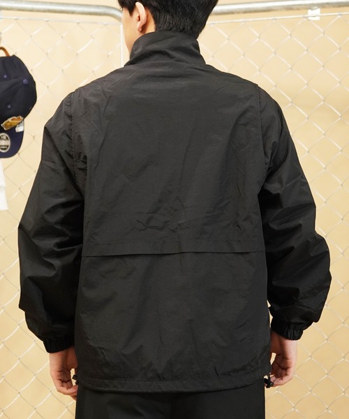 THRASHER（スラッシャー）の「【ムラサキスポーツ限定】THRASHER/スラッシャー 2WAYナイロンジャケット ビッグシルエット 袖取り外し可能 THM-24ASJKT01（ナイロンジャケット・メンズ・ブラック/カーキ・M/L/XL）」の5枚目の写真