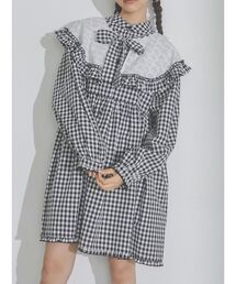 merry jenny | ギンガム2wayミニワンピース(ワンピース)