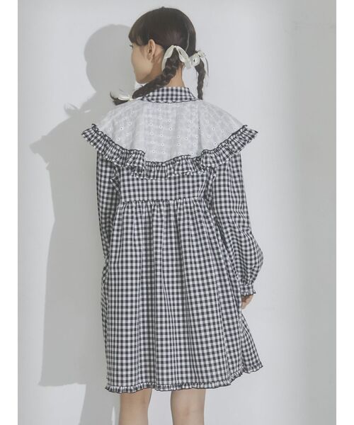 merry jenny（メリージェニー）の「ギンガム2wayミニワンピース（ワンピース・レディース・ブルー/グレー/ブラック・FREE）」の8枚目の写真