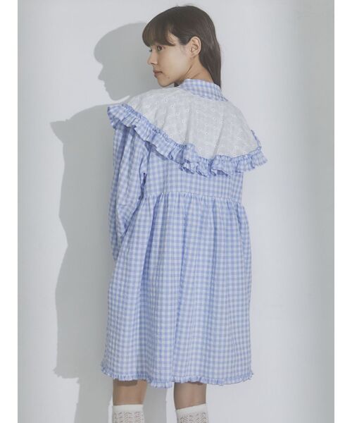 merry jenny（メリージェニー）の「ギンガム2wayミニワンピース（ワンピース・レディース・ブルー/グレー/ブラック・FREE）」の15枚目の写真