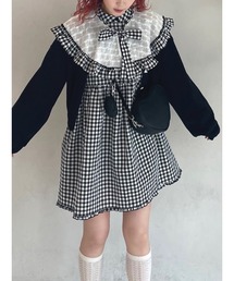 ギンガム2wayミニワンピース