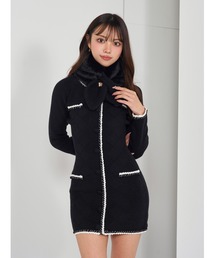 ファーティペットパイピングミニワンピース
