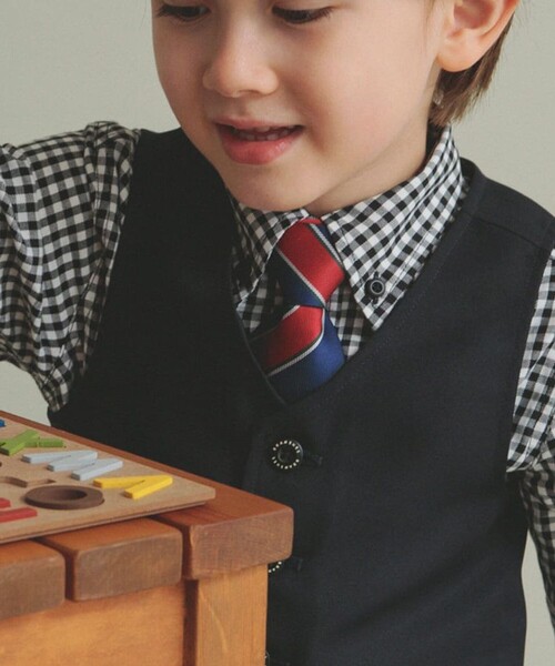 BRANSHES（ブランシェス）の「【フォーマル/綿100％】ギンガムチェックシャツ（シャツ/ブラウス・キッズ・ブラック・120/130/110）」の5枚目の写真