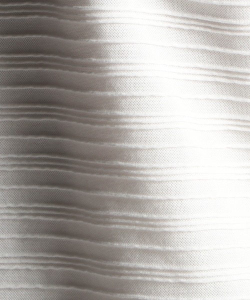 HIDEAWAYS NICOLE（ハイダウェイニコル）の「タックボーダーカノコ・リンクスチェックVネックプルオーバ―（Tシャツ/カットソー・メンズ・オフホワイト/ブラック/ブラック系/ホワイト系・LARGE/MEDIUM/X-LARGE）」の8枚目の写真