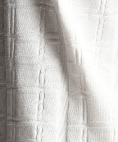 HIDEAWAYS NICOLE（ハイダウェイニコル）の「タックボーダーカノコ・リンクスチェックVネックプルオーバ―（Tシャツ/カットソー・メンズ・オフホワイト/ブラック/ブラック系/ホワイト系・LARGE/MEDIUM/X-LARGE）」の10枚目の写真