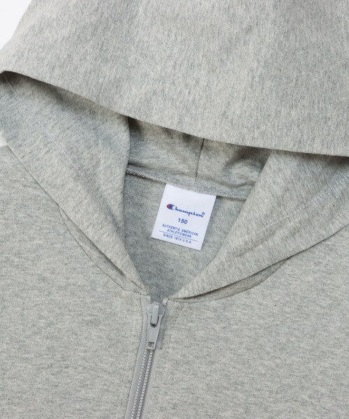 Champion（チャンピオン）の「【Champion/チャンピオン】キッズ ベーシック ジップフーデッドシャツ（パーカー・キッズ・ゴールド/ネイビー/ブラック/グレー・160/150/140/130/120/100/110）」の12枚目の写真