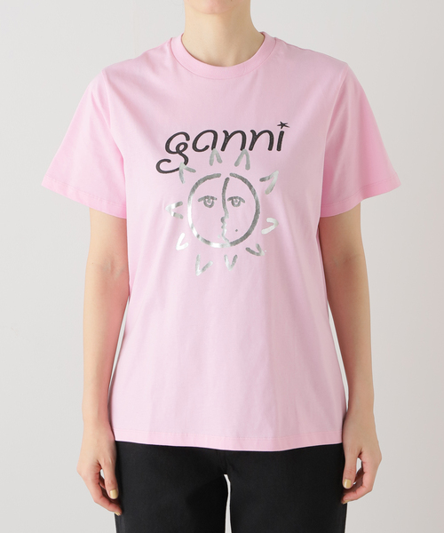 セール】【GANNI / ガニー】 Basic Jersey Sun Relaxed T-shirt：T
