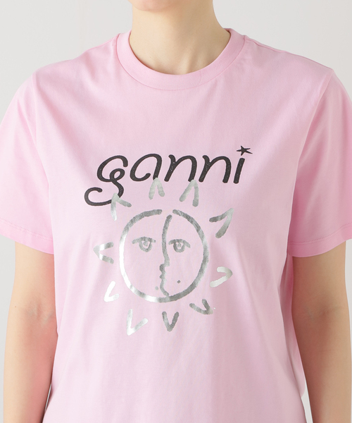 GANNI(ガニー)の「【GANNI / ガニー】 Basic Jersey Sun Relaxed T-shirt:Tシャツ(Tシャツ/カットソー・レディース・バーガンディー・SMALL)」の7枚目の写真
