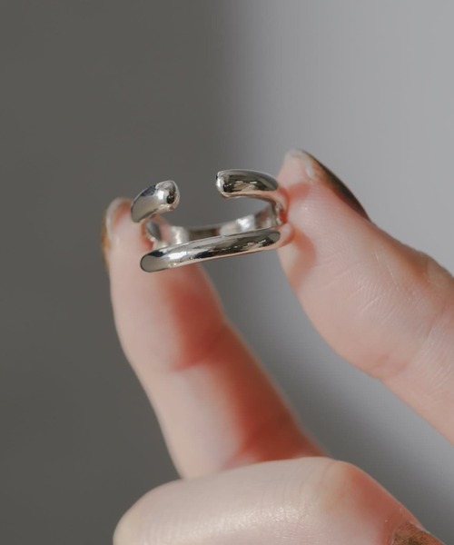 BIRTHDAY BAR(バースデイバー)の「Bold Double Ring(リング・レディース・シルバー・フリー)」の2枚目の写真