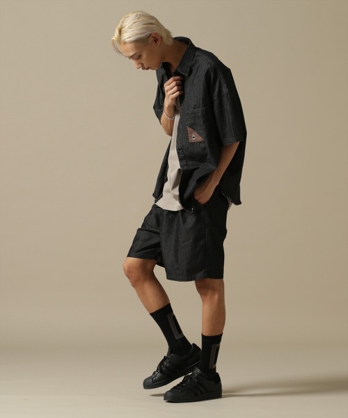 WHITELAND（ホワイトランド）の「【WEB&DEPOT限定】WHITELAND/ホワイトランド/OWL/DENIM SHORTS/デニムショーツ（デニムパンツ・メンズ・インディゴブルー/ブラック・L/M）」の3枚目の写真