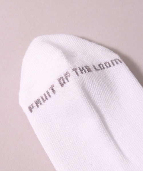FRUIT OF THE LOOM(フルーツオブザルーム)の「(GA)【FRUIT OF THE LOOM】【3足セット】ライン ボーダー クルーソックス(ソックス/靴下・メンズ・ホワイト系・23-25cm/25-27CM)」の7枚目の写真