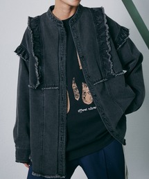 ROSE BUD | デニムフリルシャツ(シャツ/ブラウス)