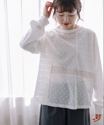 異素材ミックスプルオーバー