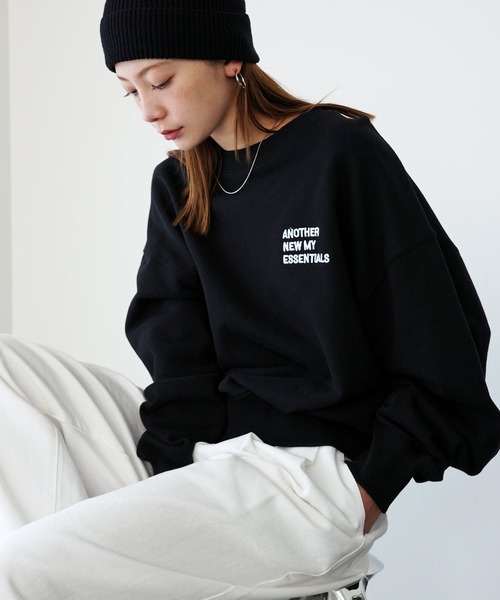 新色・新サイズ追加】ロゴ刺繍ANME裏毛スウェットトップス（スウェット