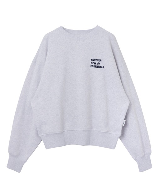 ANME（アンメ）の「【新色・新サイズ追加】ロゴ刺繍ANME裏毛スウェットトップス（スウェット・レディース・ネイビー/オートミール/ブラック/アイボリー/チャコールグレー/杢グレー/オフホワイト/ブラウン・M/XL/L/S）」の21枚目の写真