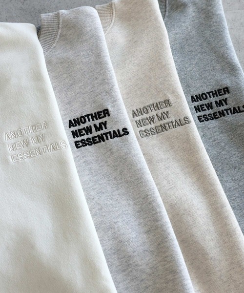ANME（アンメ）の「【新色・新サイズ追加】ロゴ刺繍ANME裏毛スウェットトップス（スウェット・レディース・ネイビー/オートミール/ブラック/アイボリー/チャコールグレー/杢グレー/オフホワイト/ブラウン・M/XL/L/S）」の15枚目の写真