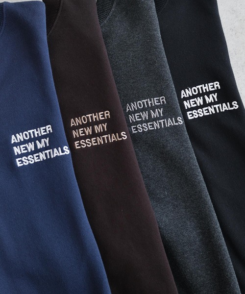 ANME（アンメ）の「【新色・新サイズ追加】ロゴ刺繍ANME裏毛スウェットトップス（スウェット・レディース・ネイビー/オートミール/ブラック/アイボリー/チャコールグレー/杢グレー/オフホワイト/ブラウン・M/XL/L/S）」の16枚目の写真