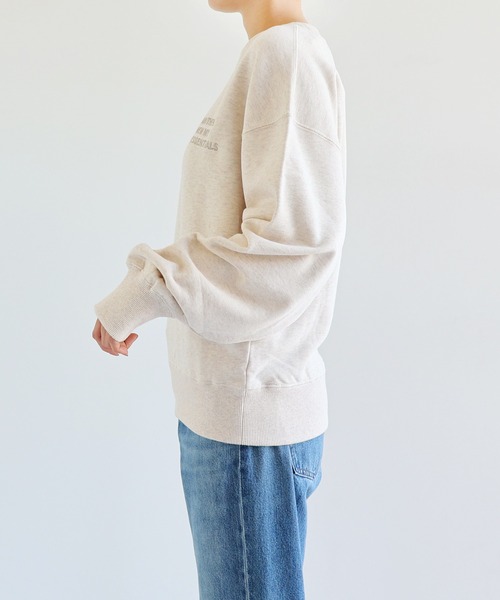 ANME（アンメ）の「【新色・新サイズ追加】ロゴ刺繍ANME裏毛スウェットトップス（スウェット・レディース・ネイビー/オートミール/ブラック/アイボリー/チャコールグレー/杢グレー/オフホワイト/ブラウン・M/XL/L/S）」の13枚目の写真