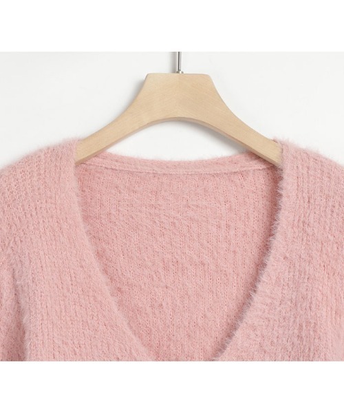 VIVID LADY（ビビッドレディー）の「ふわふわシャギーカーディガン（カーディガン/ボレロ・レディース・アイボリー/ブルーグレー/ブラック/ピンク・FREE）」の5枚目の写真