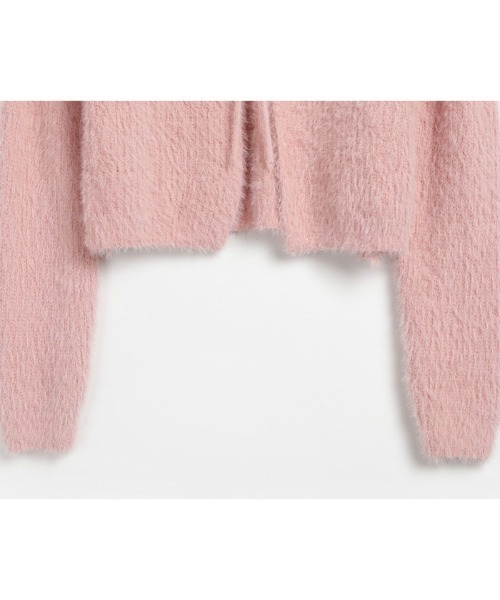 VIVID LADY（ビビッドレディー）の「ふわふわシャギーカーディガン（カーディガン/ボレロ・レディース・アイボリー/ブルーグレー/ブラック/ピンク・FREE）」の7枚目の写真