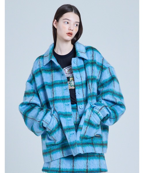 Little sunny bite（リトルサニーバイト）の「《Little sunny bite》check jacket（その他アウター・レディース・ブルー/ブラウン/イエロー・SMALL/MEDIUM）」の2枚目の写真